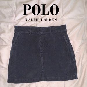 Ralph Lauren Sport Corduroy Navy Skirt Size 2